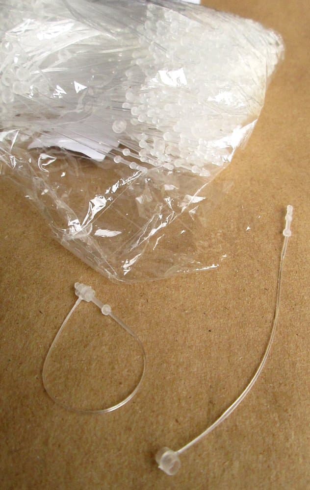 Snap Lock 3 Pin Security Loop Plastic Tag Fastener (1000 Pc)