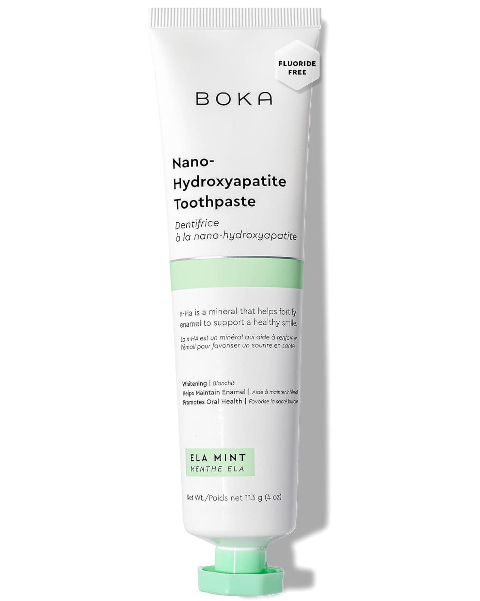 Fluoride Free Toothpaste, Nano Hydroxyapatite Toothpaste, Appropriate for Sensitive Teeth - for Adult Oral Care - Ela Mint Flavor, 4 Fl Oz 1Pk US Manufactured