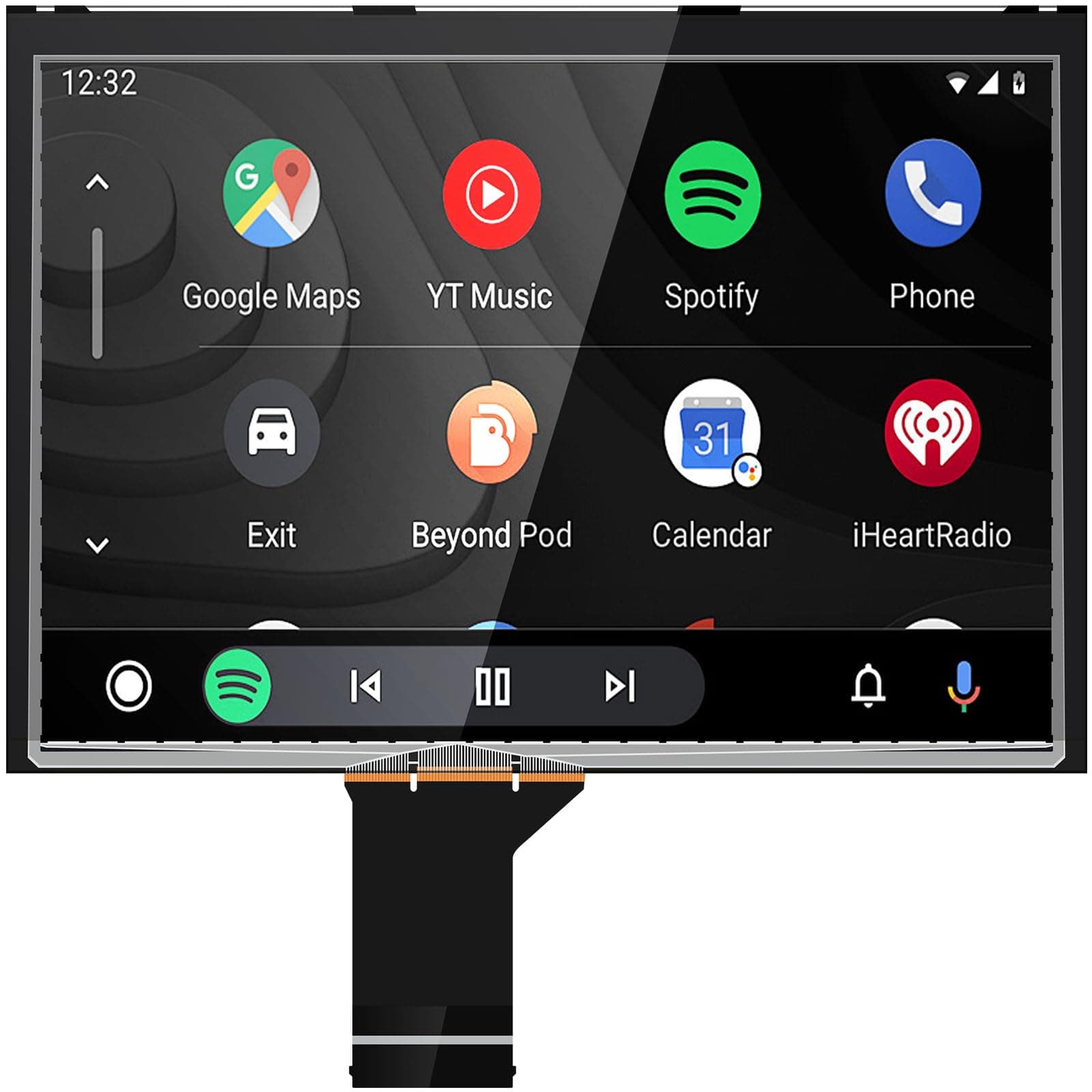 Fit Jeep Compass 7" Uconnect LCD Display with Touch Screen, LCD Monitor Digitizer Radio Navigation Fit for Jeep Compass 2017-2020, Radio Replace TD0-WXGA0700K00057-V1, TD0-WXGA0700K00033-V2