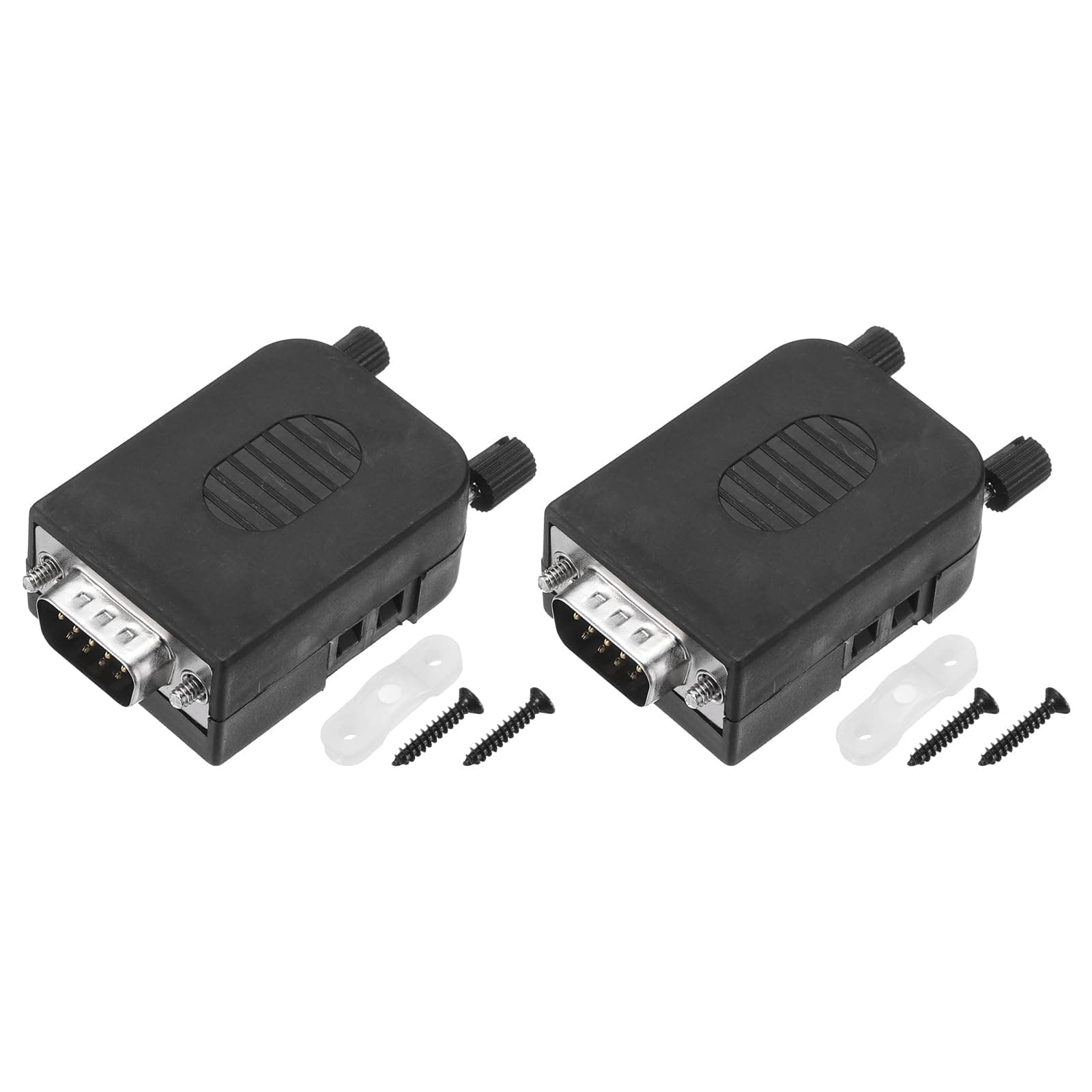 uxcell 2pcs D-sub DB9 Breakout Board Connector 9-pin Male RS232 Serial Adapter Solderless Terminal Block Screws for CNC Controller Motor Computer