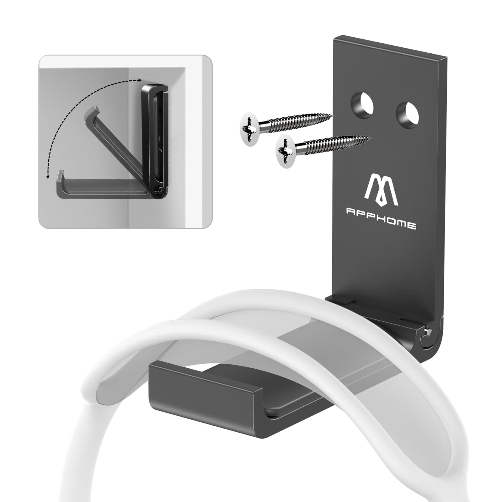 Foldable Headphone Stand Wall Mount