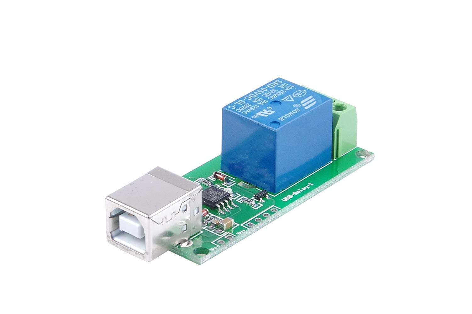 ARCELI SRD-05VDC-SL-C 1-way 5V Relay Module Free driver USB control switch PC intelligent control (5V 1-Channel)