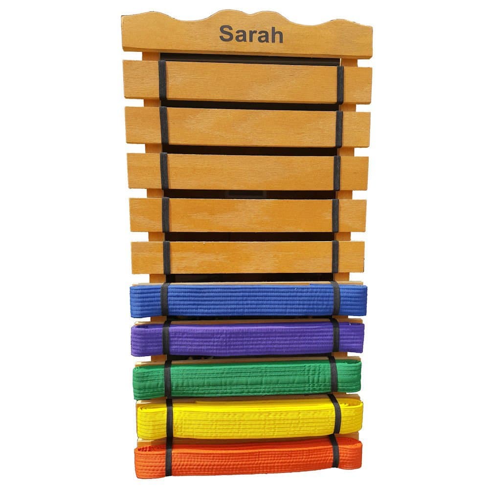 Handmade Personalized Karate Belt Holder - 10 Level