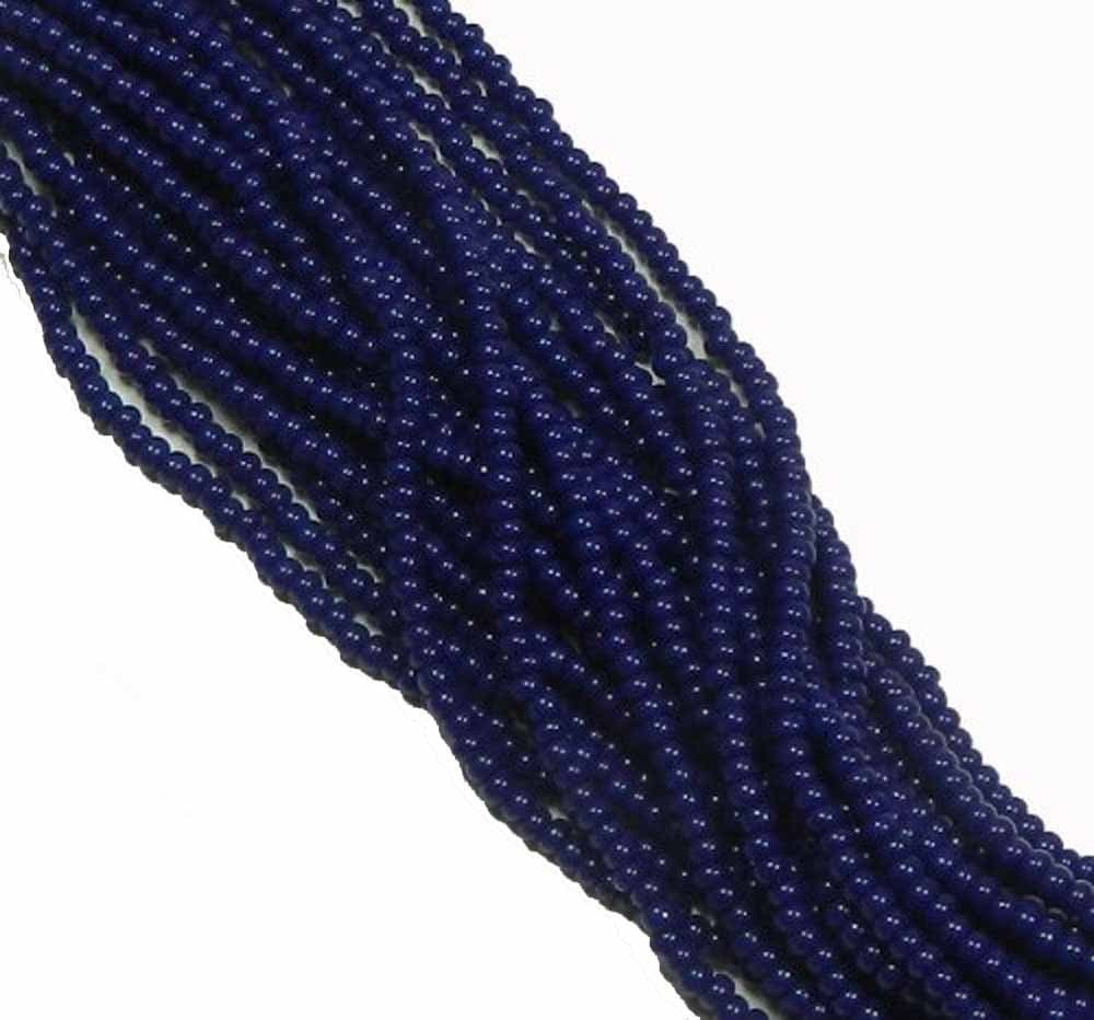 Czech Rocailles Seed Bead 11/0 Opaque (1 Hank Pack) NAVY BLUE