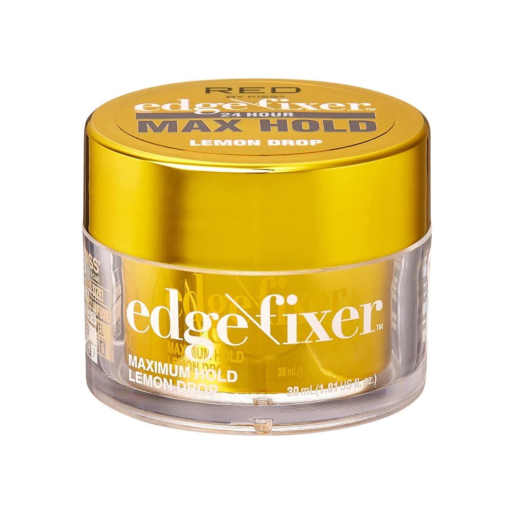 Red by Kiss Edge Fixer 24 Hour Maximum Hold Edge Wax No Flaking Biotin B7 Infused Hair Gel 1.01 fl.oz