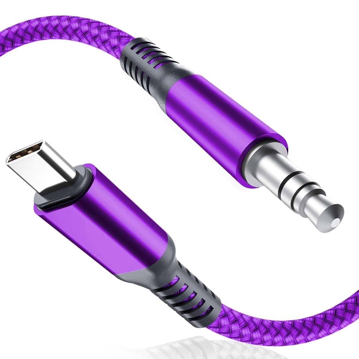 BASESAILORUSB Type C Aux Cable 2M,3.5mm Jack Adapter 1/8 Inch Extension Audio Auxiliary Cord for Car Stereo,Headphone,Speaker,Samsung Galaxy Z Fold Flip,S24 S23,iPad 10th Pro Air 4th 5th Mini 6th Gen