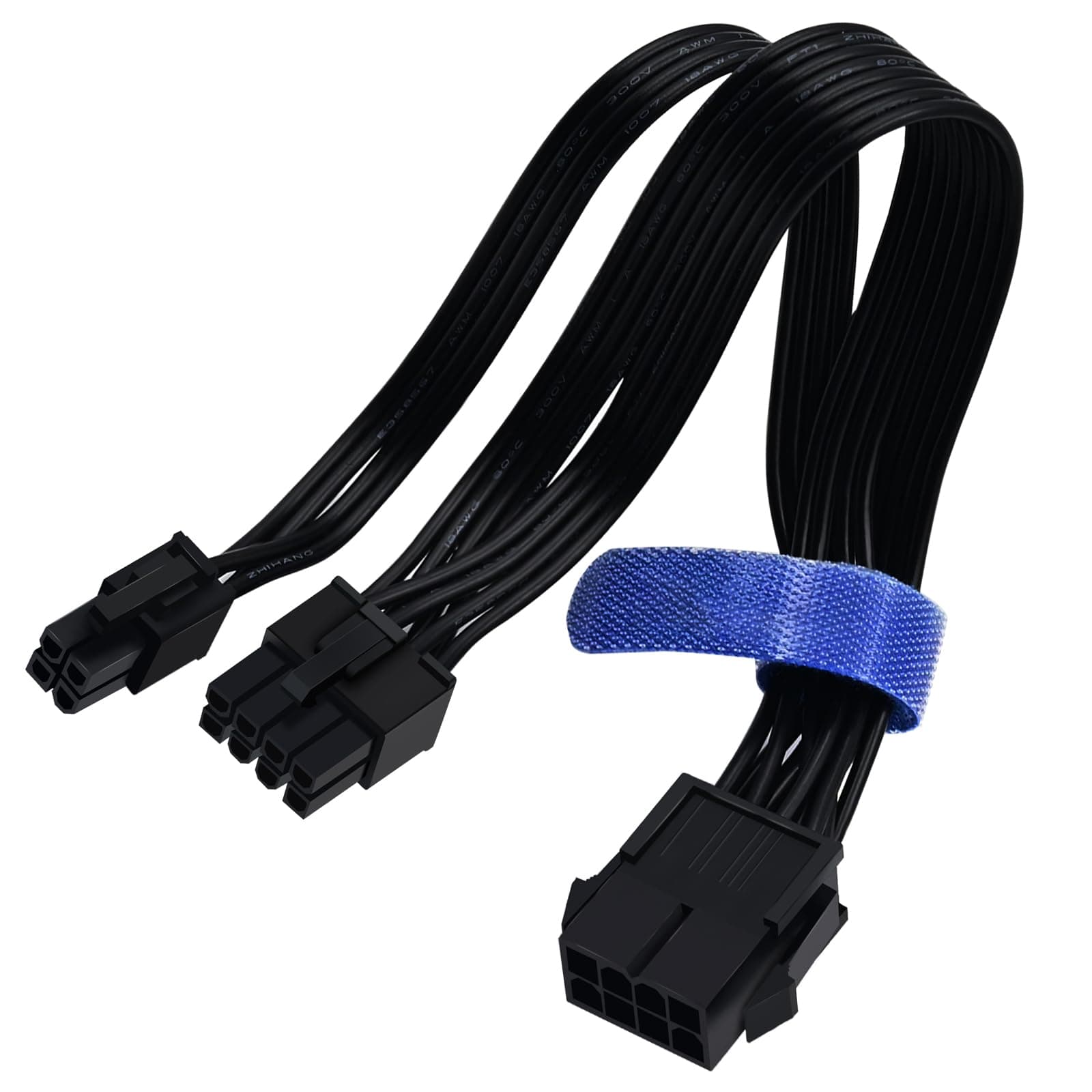 8 Pin to 4 Pin CPU Power Adapter, CPU 8 Pin ATX 4 Pin Male Converter Extension Cable for Motherboard 9.5-inch(24cm)