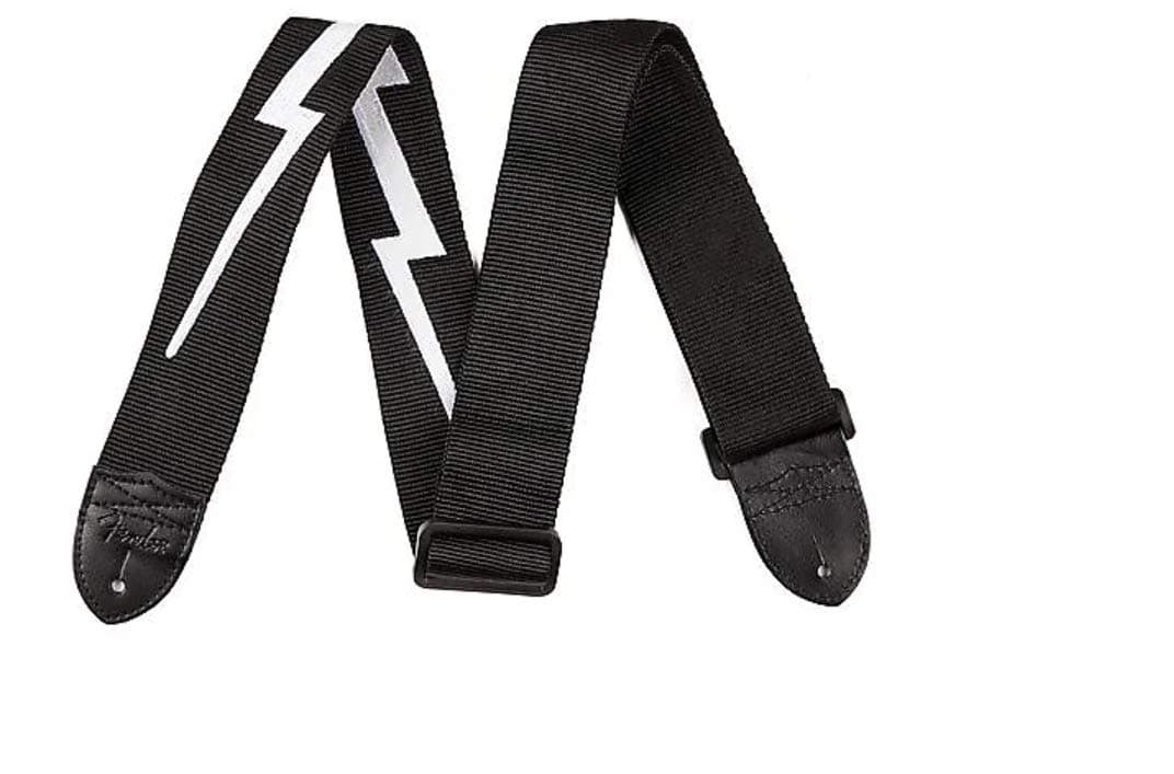 Fender 099-0613-106 Poly Lightning Bolt strap in black