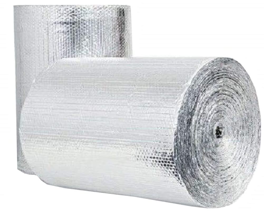 Double Bubble Reflective Foil Insulation Poly-Air Foam Core Radiant Barrier Film Heat Blocker Heat Guard No Tear for Winter Summer Weatherproof Attics Windows Garages RV's Ducts Barns ETC (1ft x 50ft)