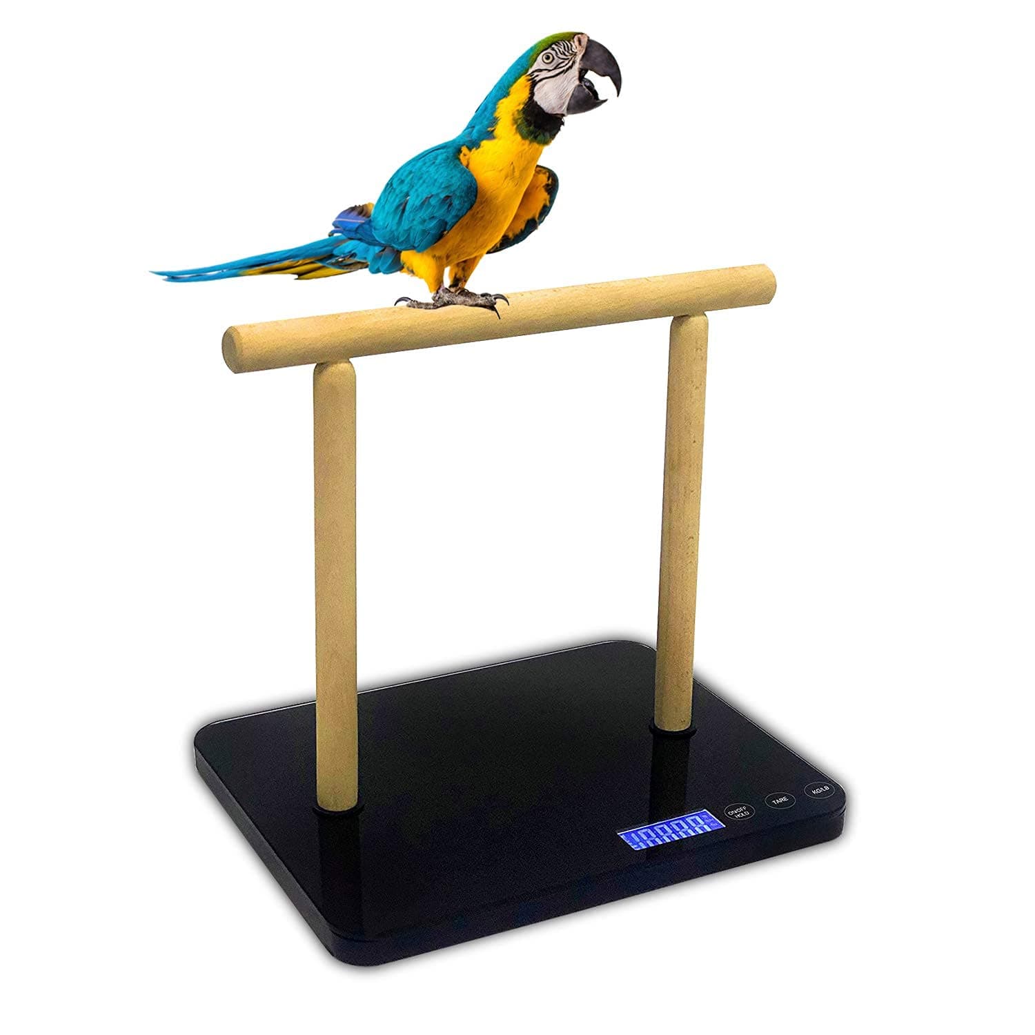 Digital Bird Scale with Perch, Scale Grams, Max 44lbs, Capacity with Precision up to 1g, Black, Suitable for Parrot and All Kinds of Bird
