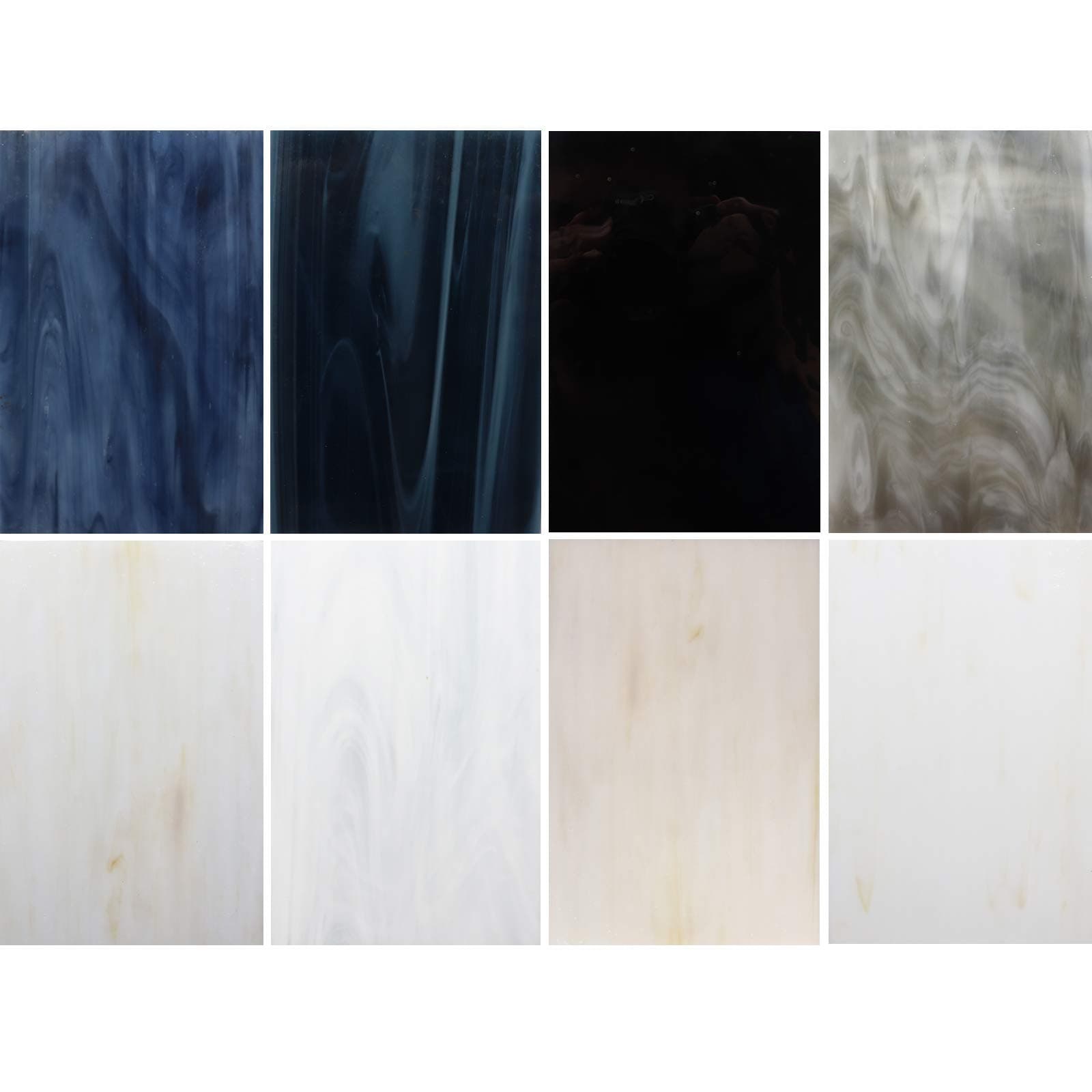 Stained Glass Sheets / Black White Grey