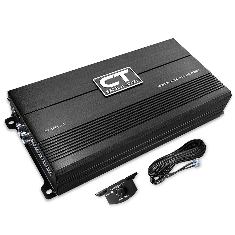 CT-1000.1D Compact Class D Car Audio Monoblock Amplifier, 1000 Watts RMS
