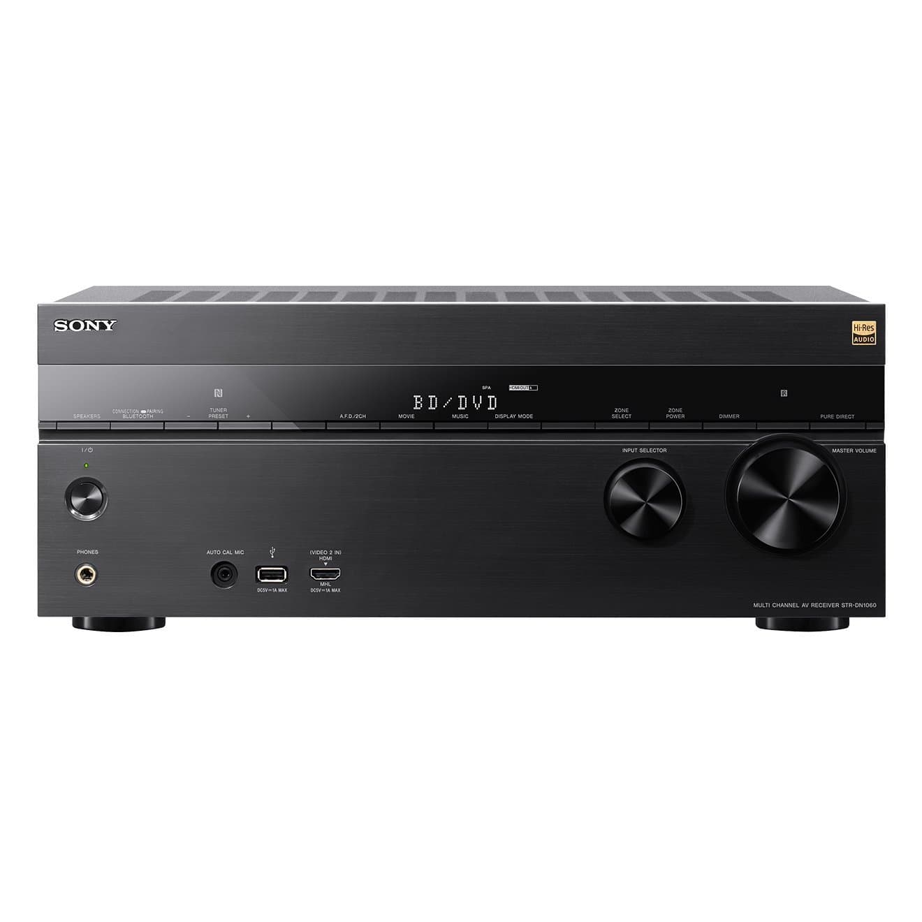 Sony STR-DN1060 7.2 Multi-Room AV Receiver 165 Watt High-Resolution HDMI 2.0 4K Upscaling Suitable for WiFi Airplay NFC Bluetooth Black