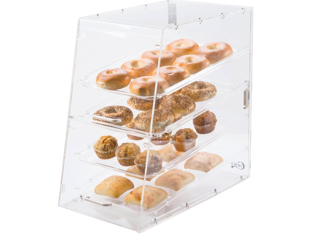 Premier Choice 4 Tray Bakery Display Case with Doors Length: 24" X Width: 14 Inches"x Height: 24 Inches