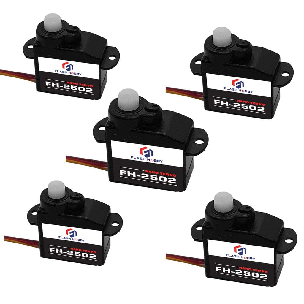 BINYEAE 5pcs 2502 Micro servo for Ultra-Micro Aircraft 2.2g Torque: 0.2kg-cm