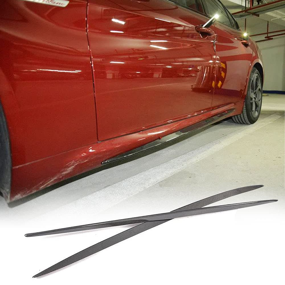 Carbon Fiber Side Skirts Fit for Alfa Romeo Giulia Base & Sport Sedan 2015-2022 Under Door Rocker Panels Valance Extension Lip Add-on