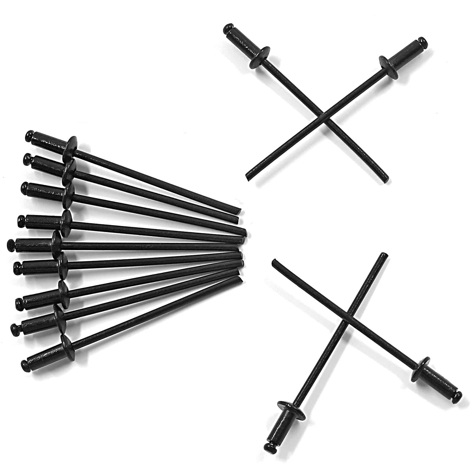 BokWin 100PCS 3/32" x 1/4" Black Pop Rivets Aluminum Blind Rivets for Installing Kayak Canoe and Boat Accessories