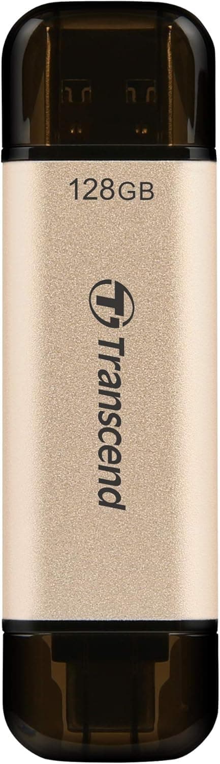 Transcend JetFlash 930C 128GB USB Type C 3.2 Gen 1 (USB 5Gbps) Flash Drive, High Performance & High Endurance Pen Drive, Read/Write - up to 420 MB/s & 400 MB/s, 5 Yrs. Warranty, Gold (TS128GJF930C)