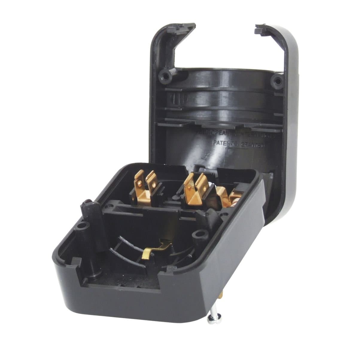 Power Connections 13a Schuko Earthed Plug To Uk 13a Plug, Black