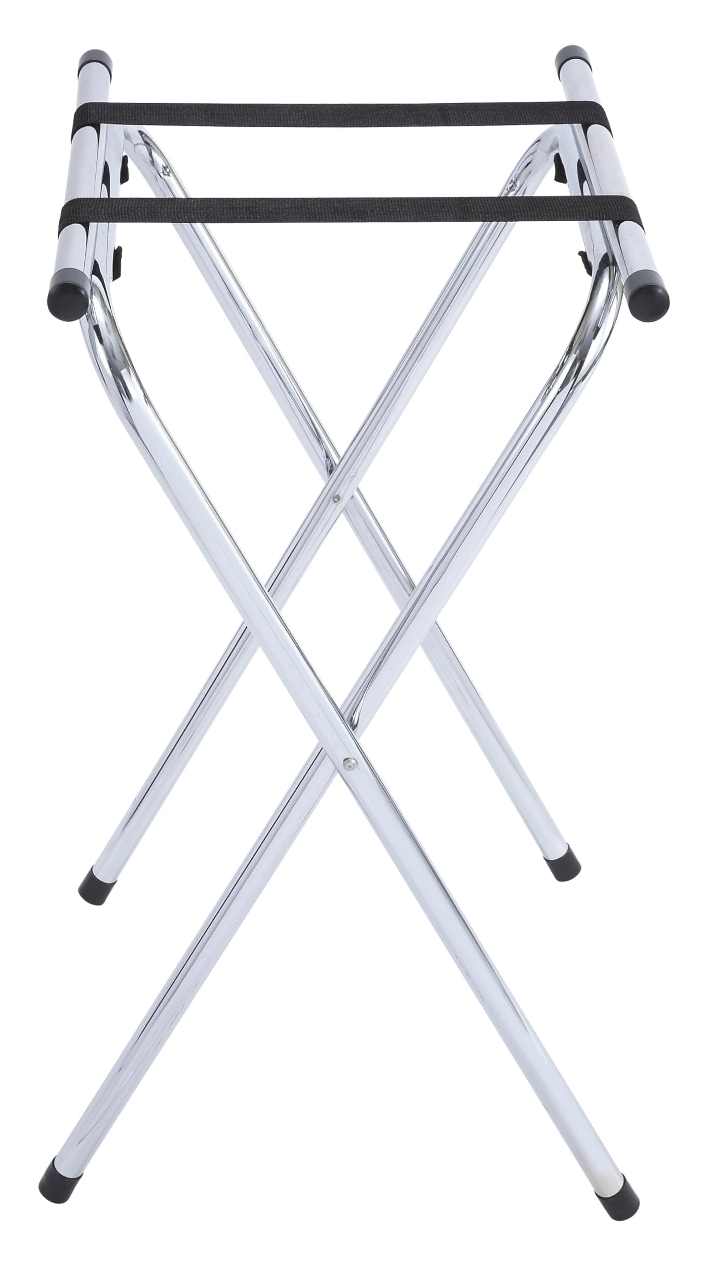 Winco Folding Tray Stand, 31-Inch, Chrome