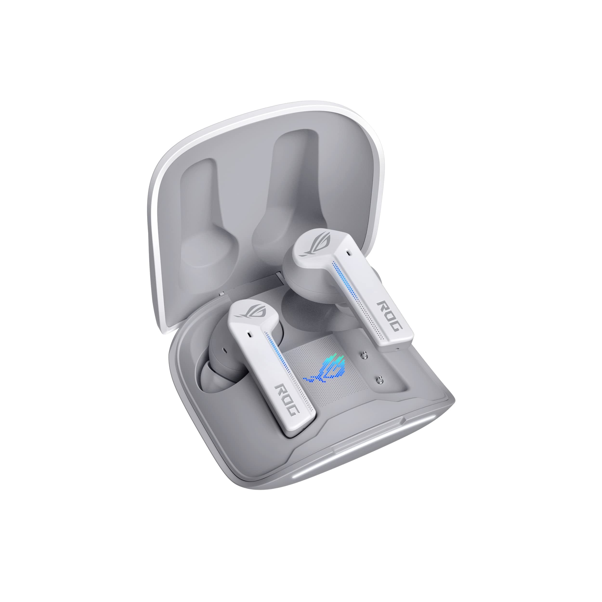 ROG Cetra True Wireless Gaming Earbuds – Bluetooth, Low-Latency, ANC Noise Cancelling, Touch Control, IPX4 Water Resistant, 27Hr Battery, Wireless Charging, for PC, Mobile, Switch, Ally/X - White
