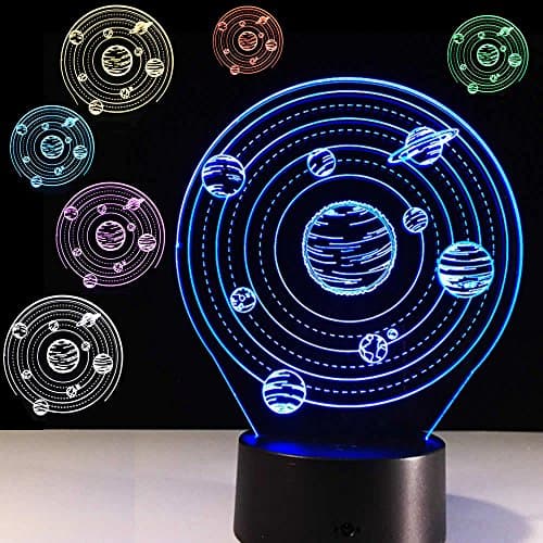 Optical Illusion 3D Led Night Light Color Changing Desk Light Lamp Stars Planets Galaxy Home Decor Lighting