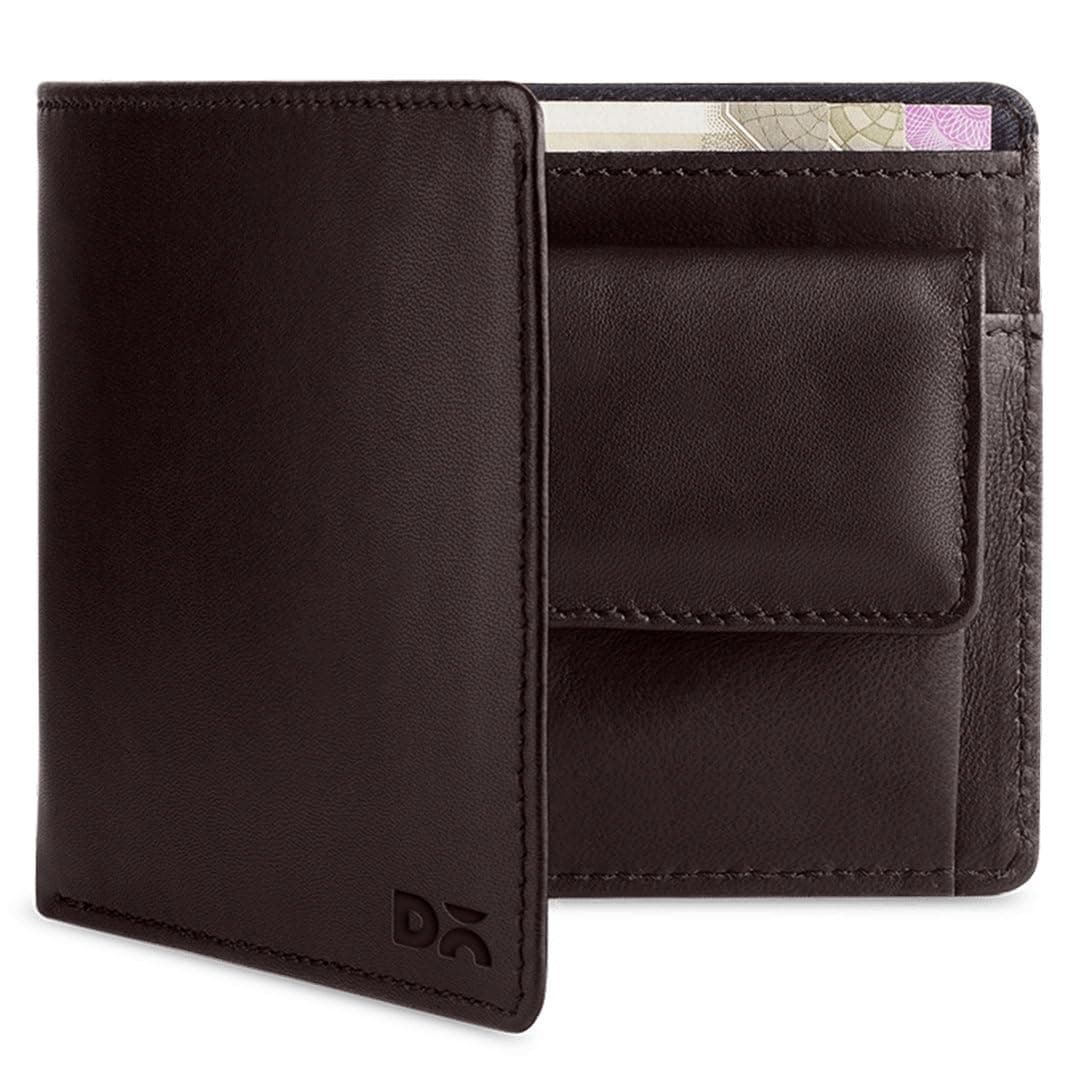 Classic Bifold Wallet for Men | Genuine Leather Material | Holds up to 8 Credit/Debit/ATM Cards | Slim & Easy to Fit | Coin Pocket with Button Closure | Handcrafted Money Purse