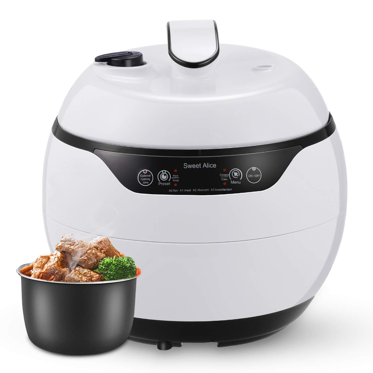 Smart Pressure Cooker, 4qt Electric Rice Cooker Multi Function instant Digital pot Non-stick Preset Steamer quick Pot 24h Warmer with time display