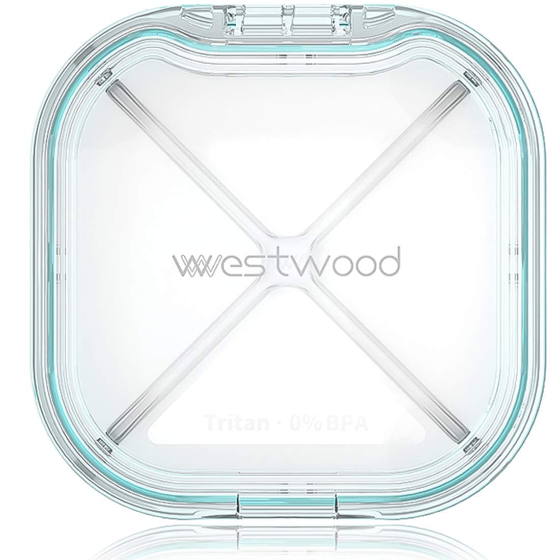 MOST ORIGINAL DESIGNM Pill Box Case with Moisture-Proof Design for Purse and Pockets, Well Packaged Pill Organizer to Hold Vitamins, Fish Oil, Supplements and Medication (Blue and White) …