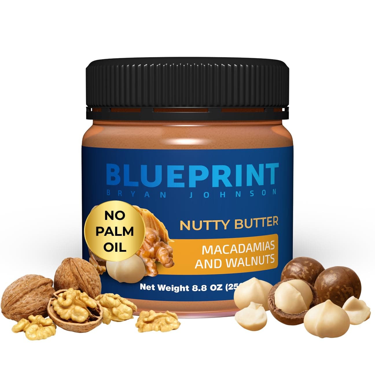 Nutty Butter - Macadamia Nuts and Walnuts - Just 3 Ingredients - No Palm Oil - Keto and Low Carb Snack - No Added Sugar, Vegan, Non GMO, Keto and Paleo Friendly (8.8 ounces)