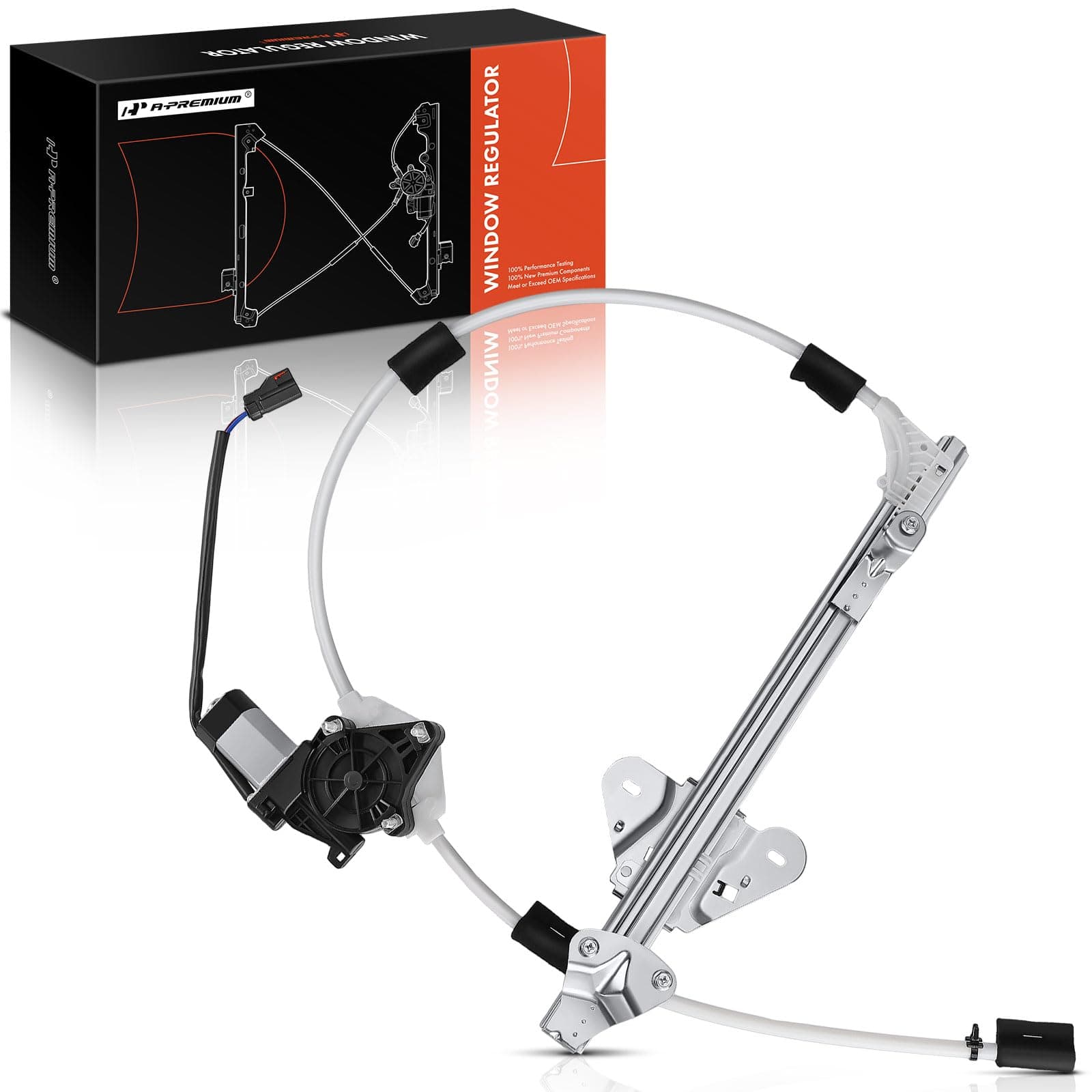 A-Premium Power Window Regulator with Motor Compatible with Jeep Cherokee XJ 1997-2001, Sport Utility 4-Door, Front Passenger Side