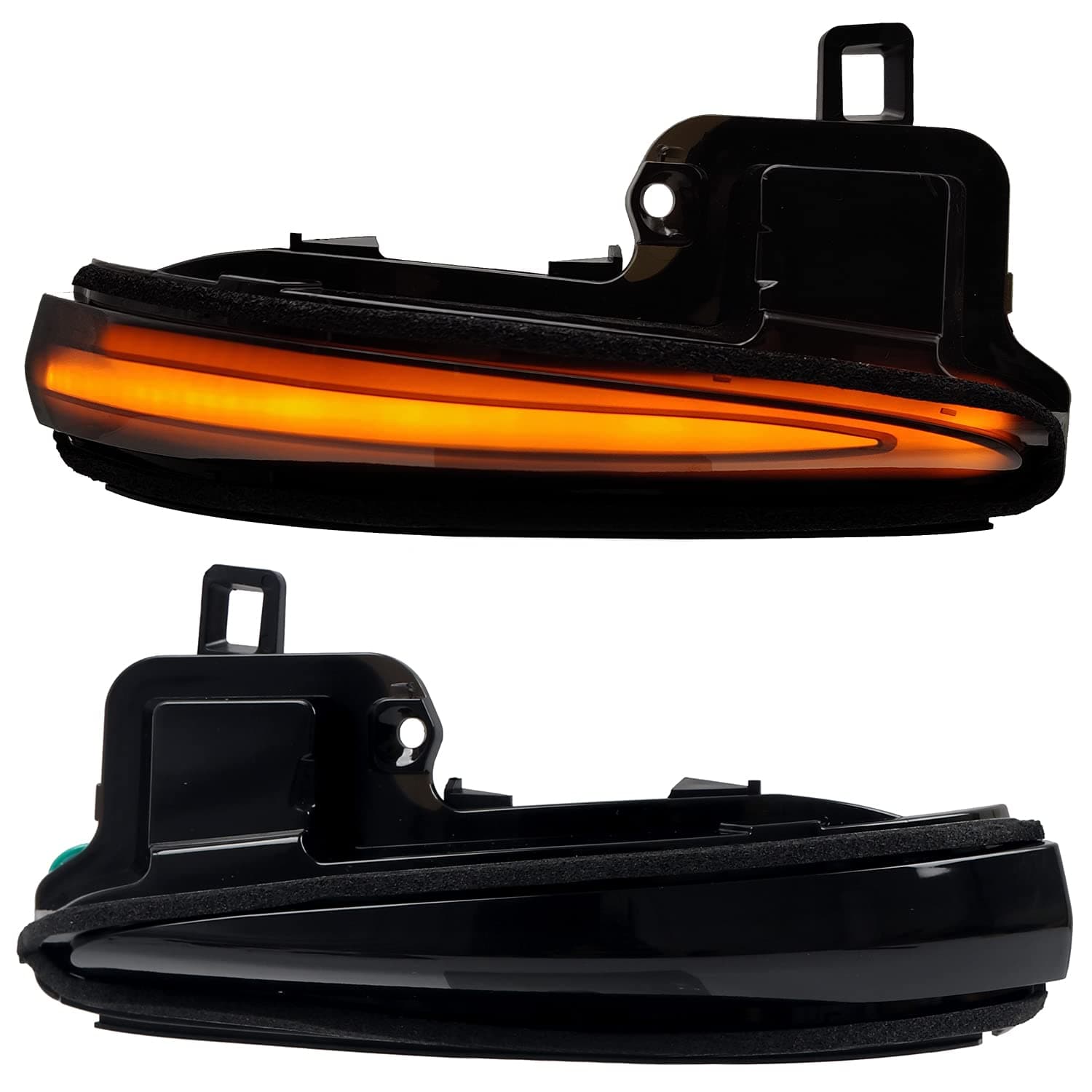 HIGH FLYING Car Accessories Side Mirrors LED Sequential Dynamic Blackout Turn Signal Lights Indicator 2pcs/Pair for Toyota Tacoma 16-23, RAV4 19-25, Highlander 2020-2025 (Blackout)