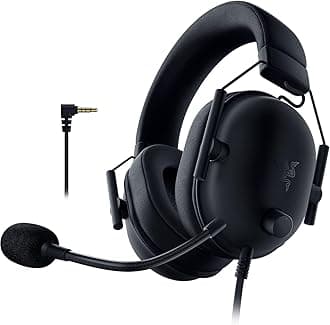 Razer BlackShark V2 X PlayStation licensed Gaming Headset: 50mm Drivers, Cardioid Mic, Lightweight, Noise Isolating Earcups, for PS5, Xbox Series X, PC, Switch via 3.5 mm Audio Jack - Black