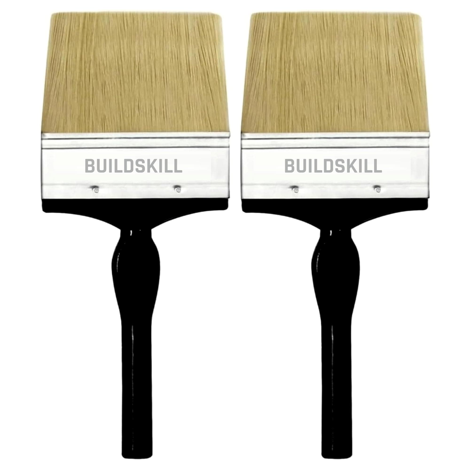 BUILDSKILL 2 Pcs Paint Brush Set | Size 5" | Soft Bristle Paint Brush for Wall | Durable & Thick Paint Brushes Set for Windows & Doors | Smooth Finish | DIY & Professional Use Painting Brushes