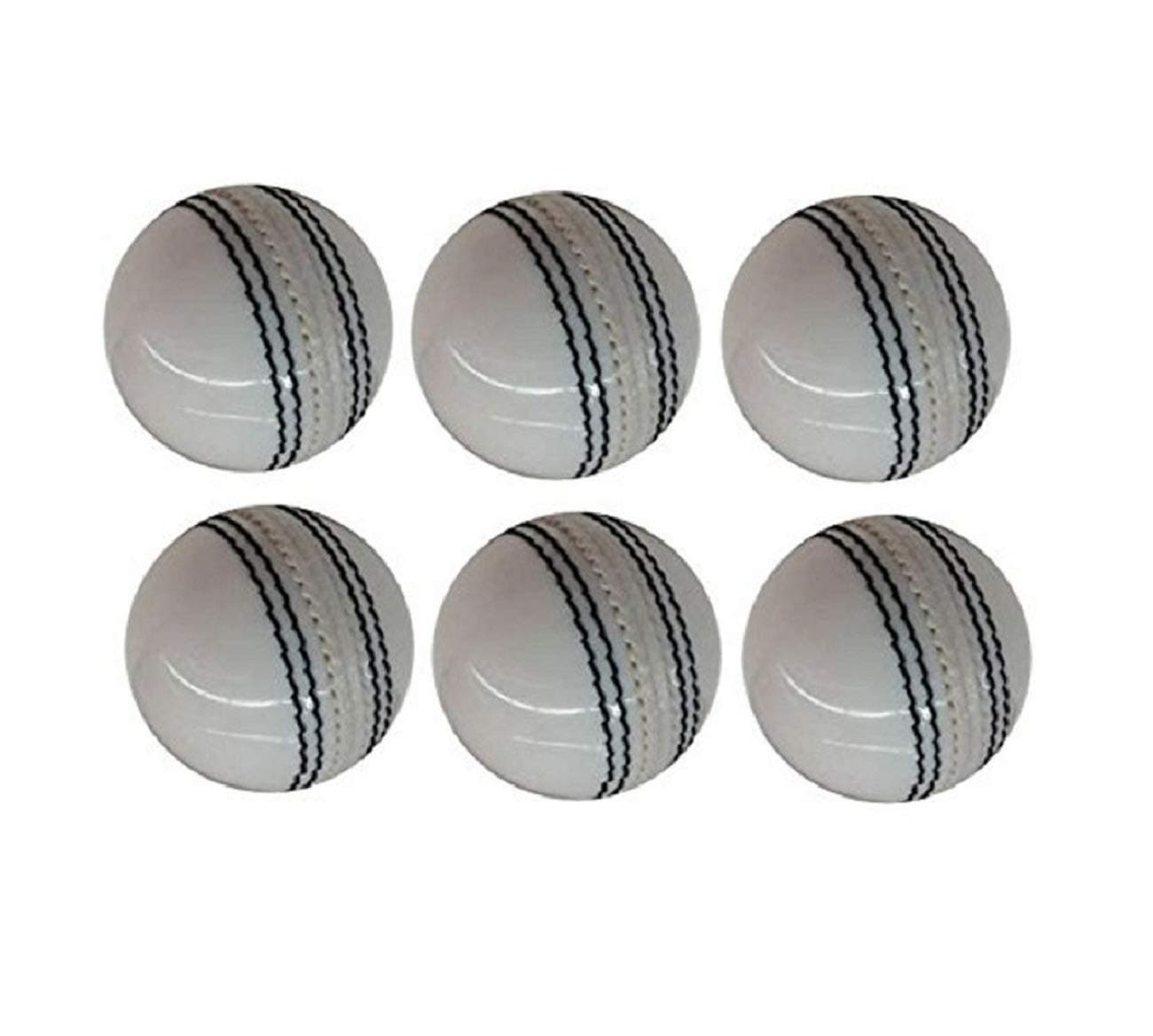 AnNafi White Cricket Rubber Soft Balls for Practice A Grade Handstitched | Senior Official Hand Stitched No Stamp for Indoor and Outdoor Practice Cricket Balls