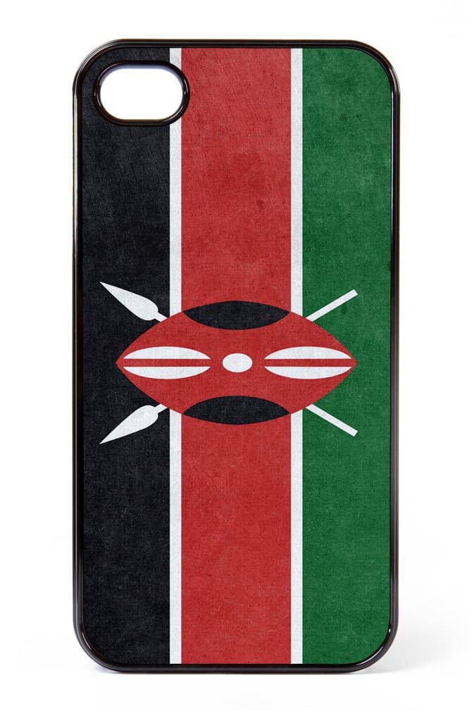 Subtle Grunge Flag - Kenya Flag iPhone 4 Case by UltraFlags