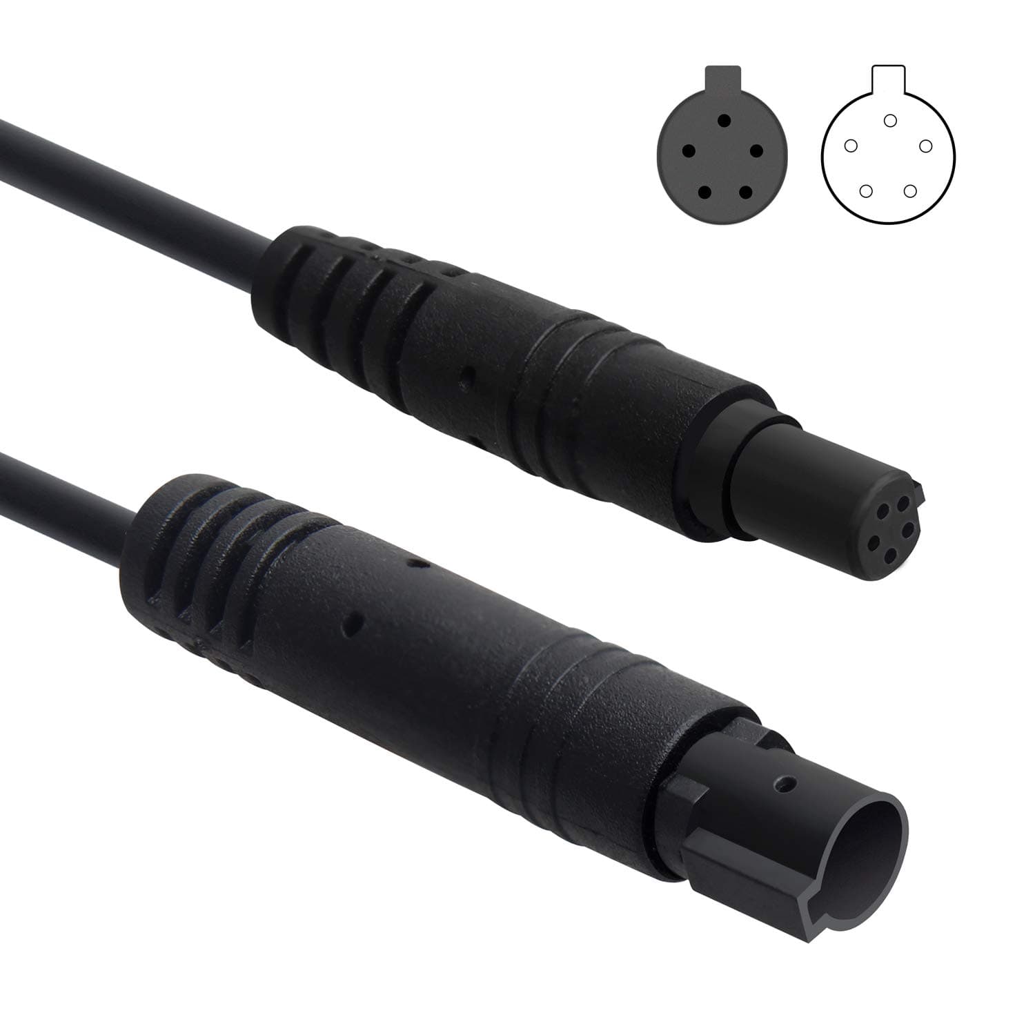 Extension Cord Dash Cam Backup Camera Rear View Mirror Camera Recorder Cable (5-pin 6.5ft/2m)