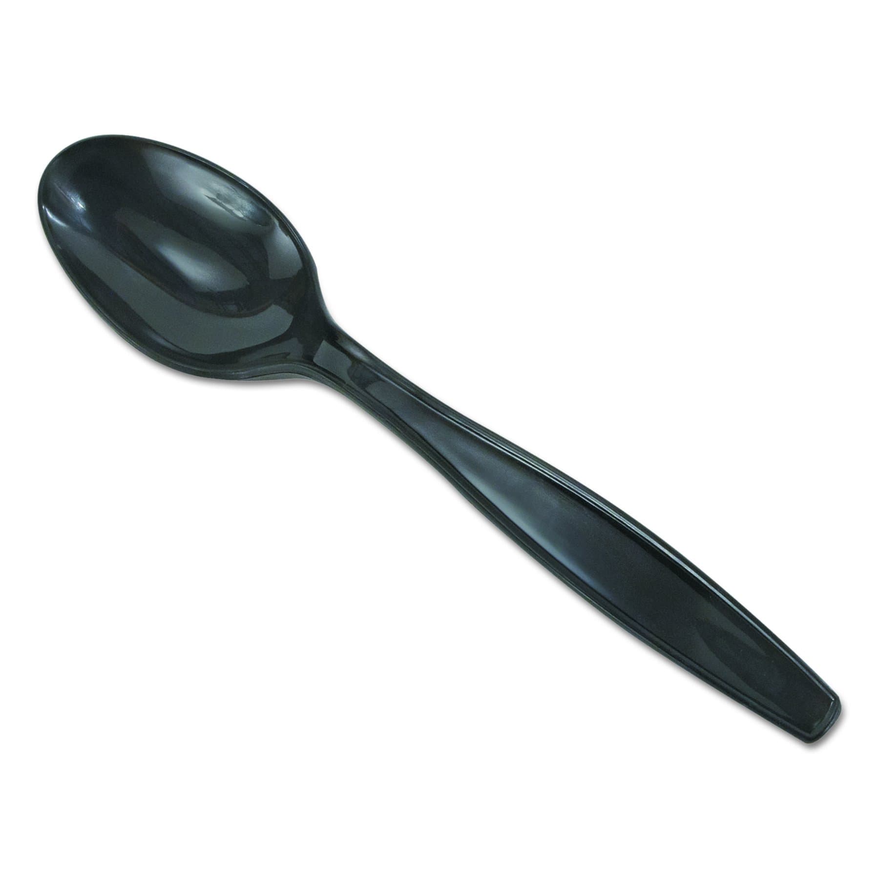 Georgia-Pacific Dixie Individually Wrapped 6" Heavy-Weight Polypropylene Plastic Teaspoon by GP PRO (), Black, PTH53C, (Case of 1,000)