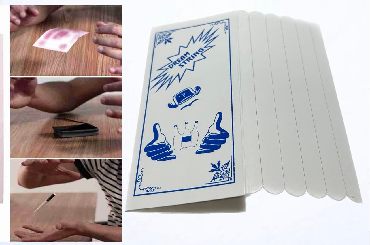 Dream String Invisible Loop Magic Trick (Set of 5) / Invisible Loop Thread Magic/Magician Loop/Mentalist Loop (Black)