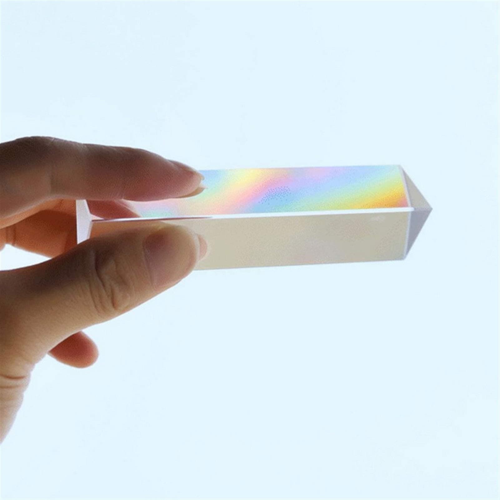 SRY HH-LINGJING, 1pc Glass Triangular Prism for Teaching Light Spectrum Physics Photo Photography Optical Instruments Rainbow experiment