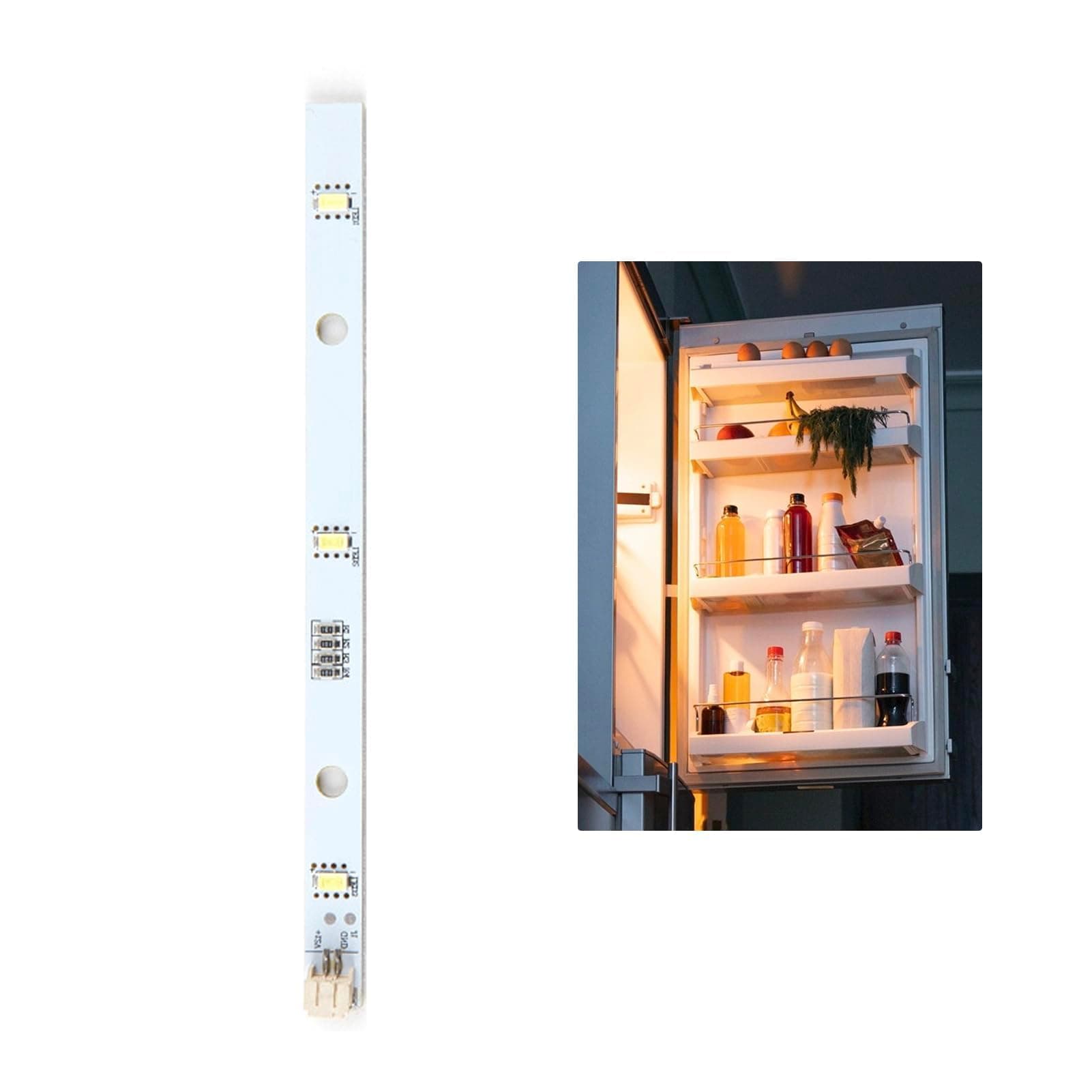 LED Strip Light, DC12V 2W Replacement Fridge Light Bar Compatible with RONGSHENG/HISENSE E349766 MDDZ-162A 1629348 1529227 and Kenwood Fridge KIFF5017 KIFF5020 KIFF7017