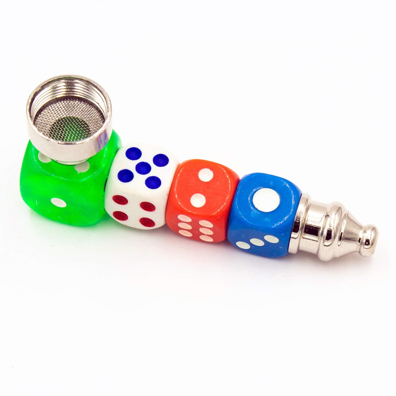 Novelty Dice Pipe Design Herb Tool with Mesh Filter Screens