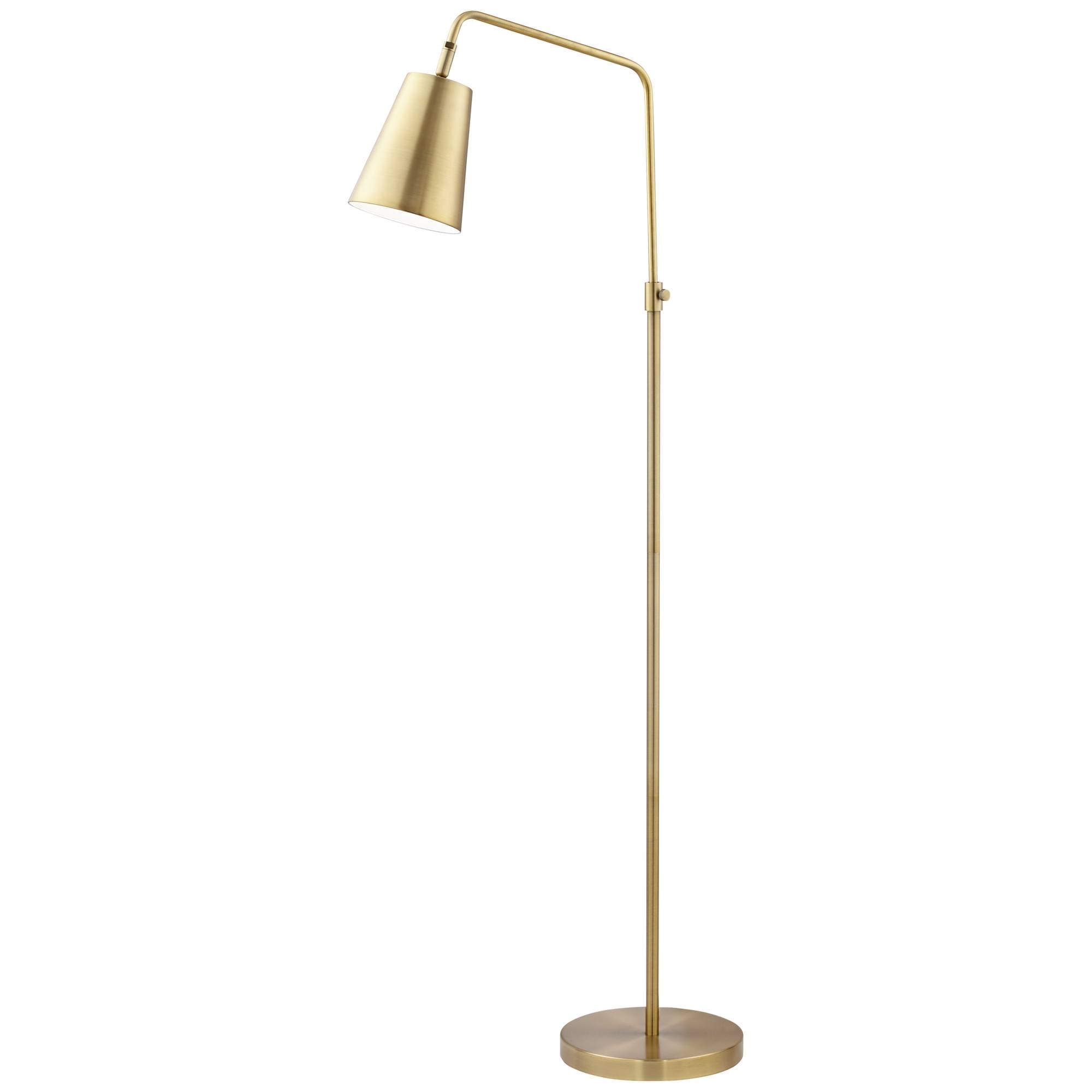 Zella Adjustable Height Brass Downbridge Floor Lamp
