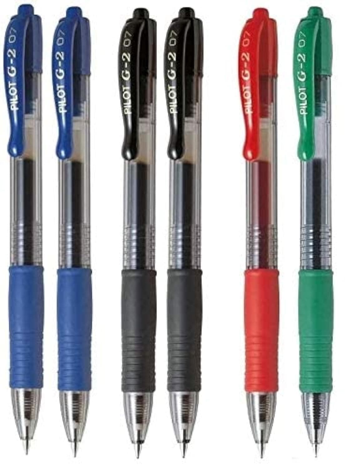 G2 PACK 6 PENS 2 BLUE 2 BLACK 1 RED 1 GREEN