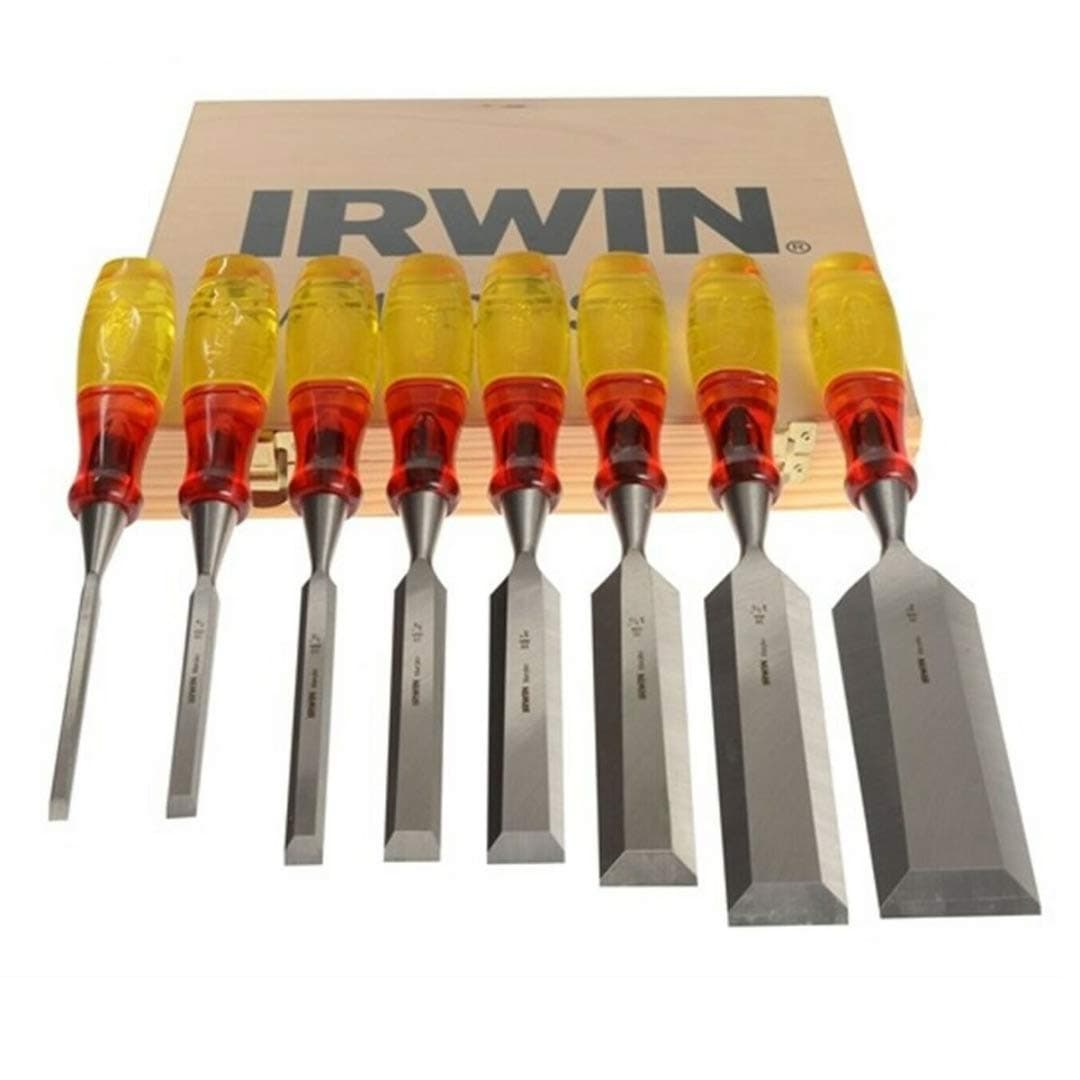 IRWINXMS XMS18S373S8 Marples Limited Edition Splitproof Chisel Set 8 Piece, Wood