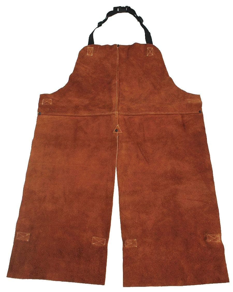 Split Leg Welding Bib Apron, Leather