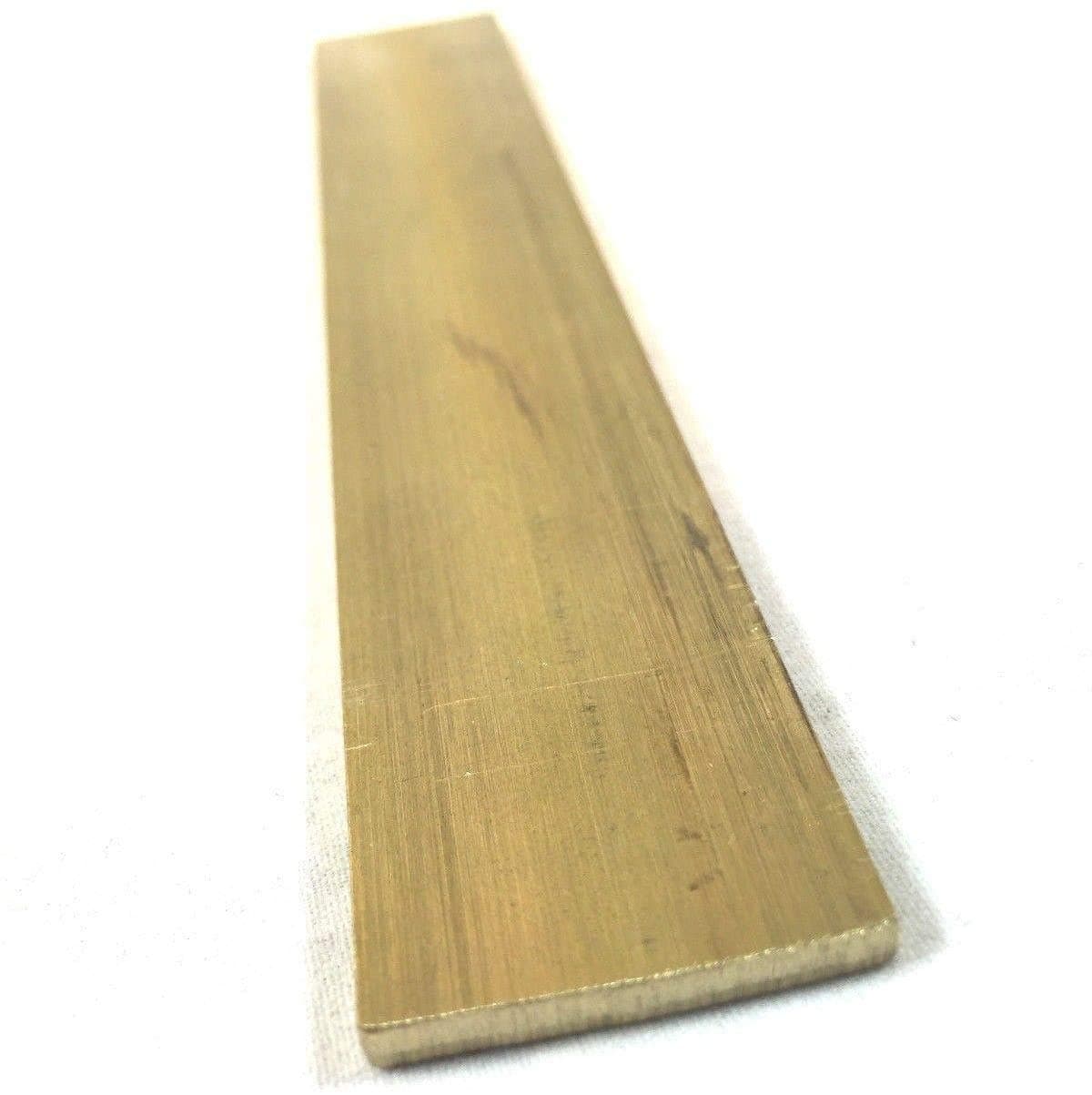 SKEMIX Brass Flat Rectangular Bar Stock 1/8" x 1" x 6"- Knife making, craft C360-1 Bar