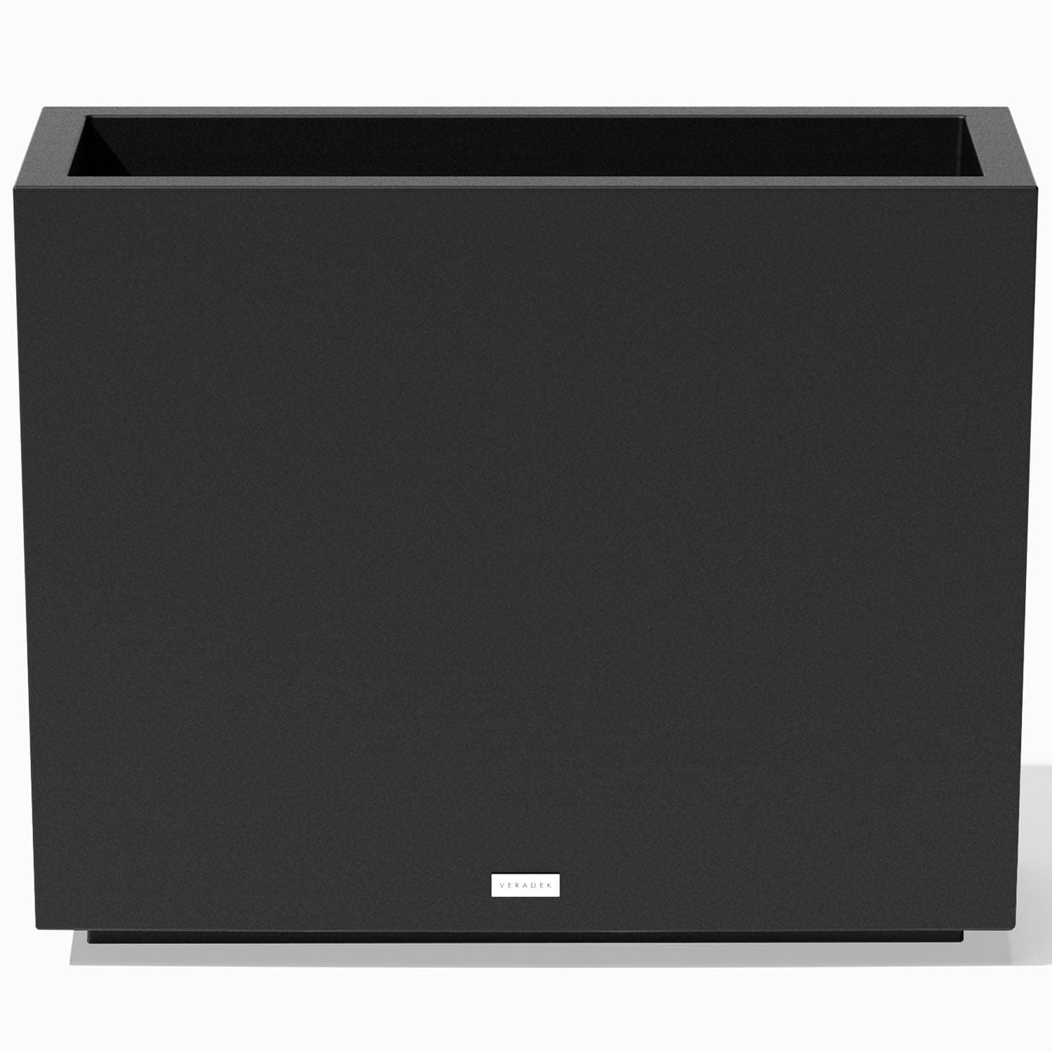 Veradek Block Series Span Plastic Planter - Tall Rectangular Planter for Indoor or Outdoor Patio/Porch | Durable All-Weather with Removable Insert Bucket | Modern Design for Plants, Flowers, Garden