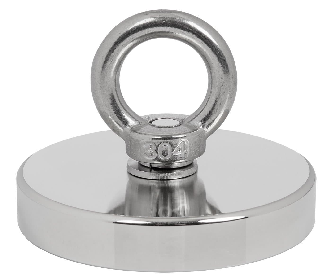 Sparkee 1200 LBS Pulling Force, Powerful Round Neodymium Magnet with M12 Eyebolt, N52 Grade D100mm Great for Magnetic Fishing - The #1 Fishing Magnet on Amazon