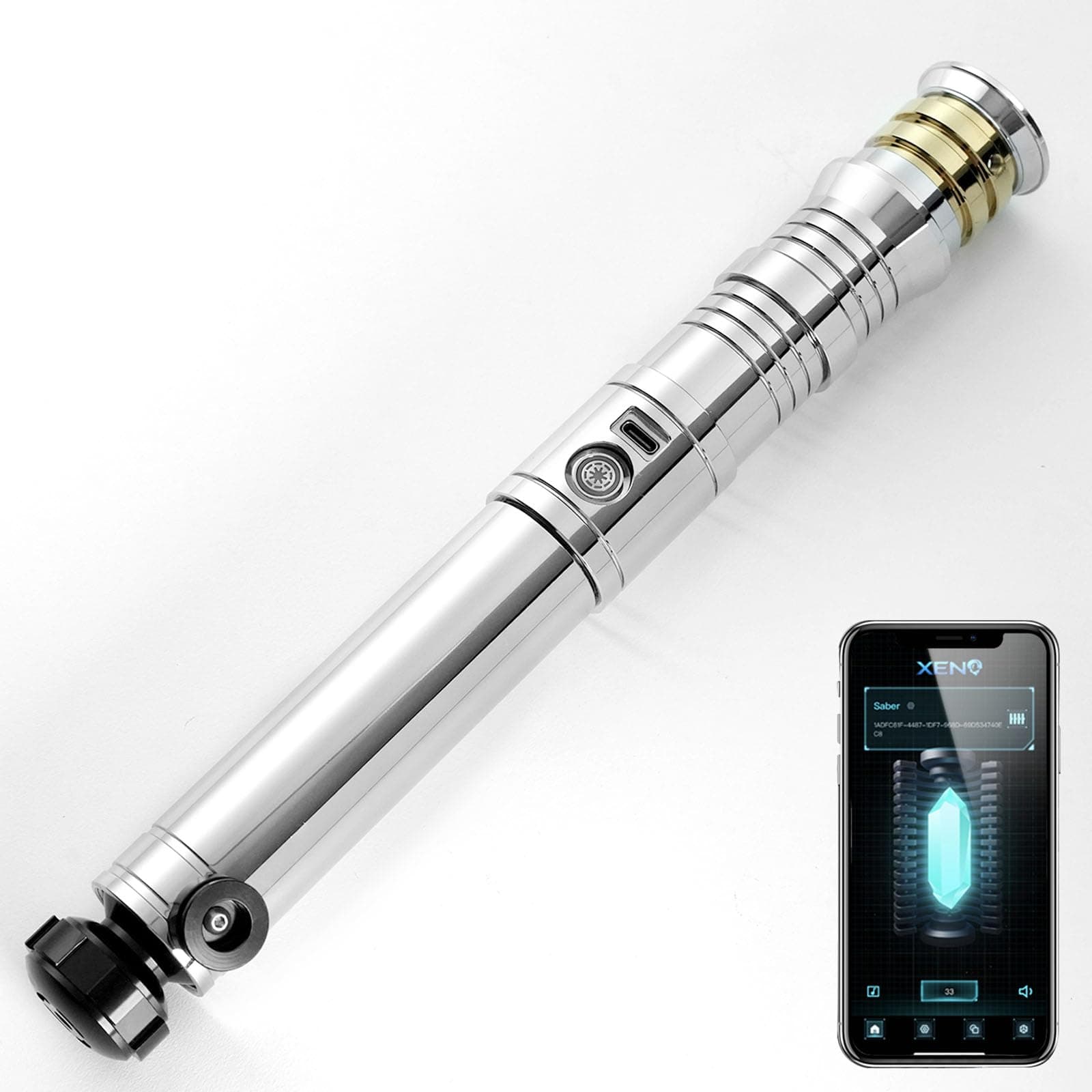 Upgrade XRGB 3.0 Motion Control Light Saber, Sensitive Smooth Swing Light Saber, Support Dueling, Infinite Color Changing, 16 Sound Fonts, Aluminium Alloy Hilt Revan Light Sabers for Gift Toy Tool